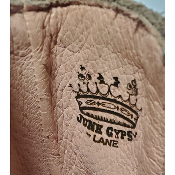 Junk Gypsy by Lane Wander Booties 6.5 Mexico Tan Leather/Suede Embroidered Arrow - Picture 15 of 16